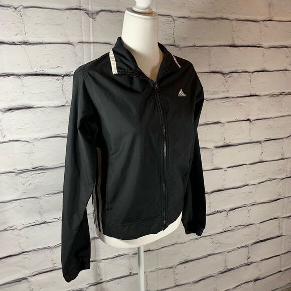 Adidas Black Zip Up Track Jacket Size Small - Picture 2 of 9